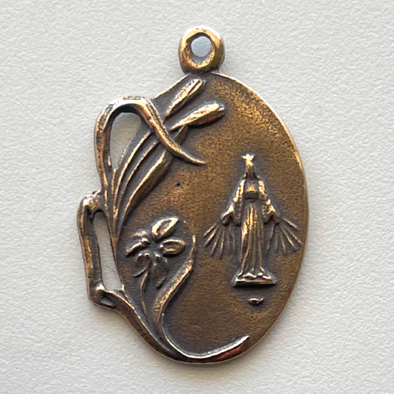 1183 - Medal - Miraculous w/Reeds and Flowers