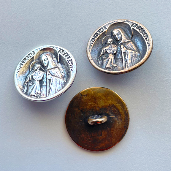 1186 - BUTTON - Our Lady of the Road - 3/4”