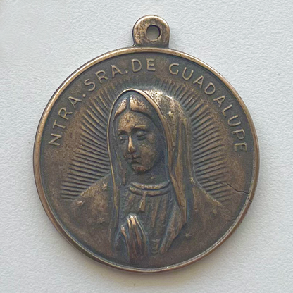 1195 - Medal - Guadalupe, (Old, Worn)