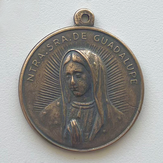 1195 - Medal - Guadalupe, (Old, Worn)