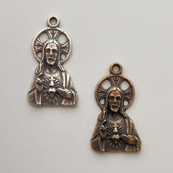 1221 - Medal - Sacred Heart, Figural