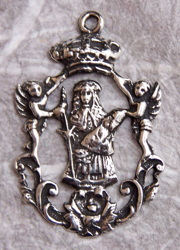 1234 - Medal - Crowned Mary/Angels