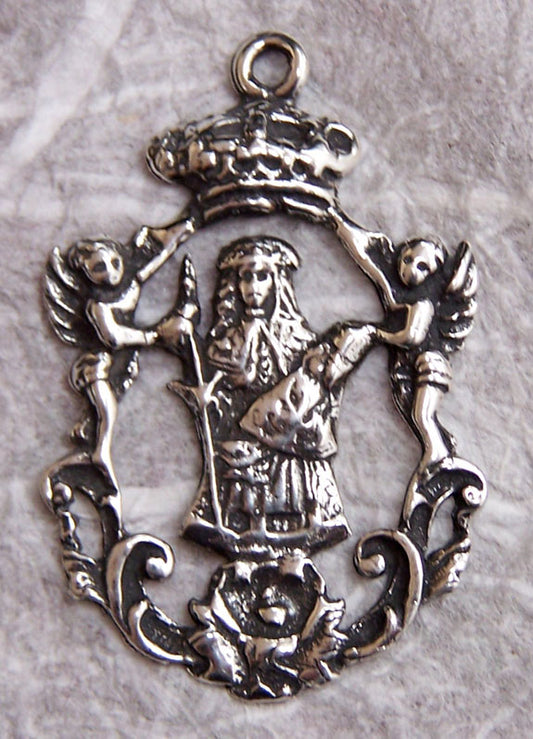 1234 - Medal - Crowned Mary/Angels