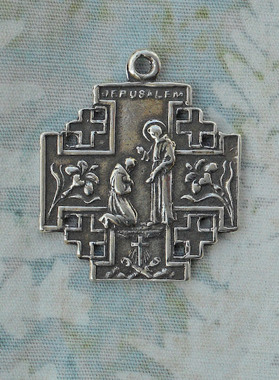 1269 - MEDAL - St. Francis being blessed