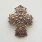 1275 - CROSS/PENDANT, Small, Curved and Sparkling