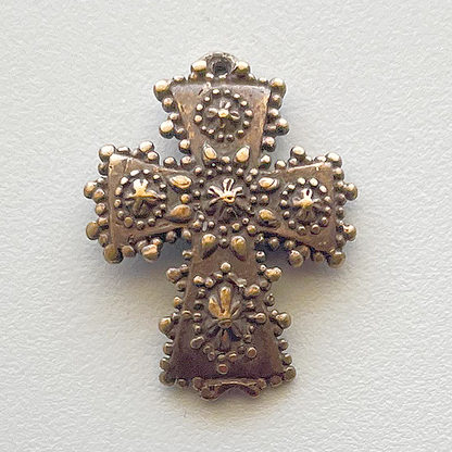 1275 - CROSS/PENDANT, Small, Curved and Sparkling