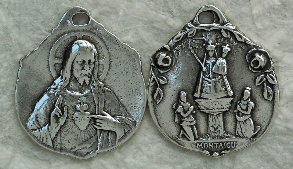 1317 MEDAL/PENDANT, Our Lady of Montaigu, Roses/ SAC