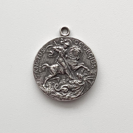 1339 - MEDAL - St. George slamming Satan/Tempest, Beautiful