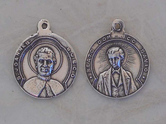 1362  MEDAL, Beato Dominic Savio/ St. John Bosco- Patrons of Childrens' Issues