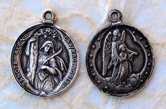 1450 MEDAL, Guardian Angel/St. Alena of Belgium, Martyr