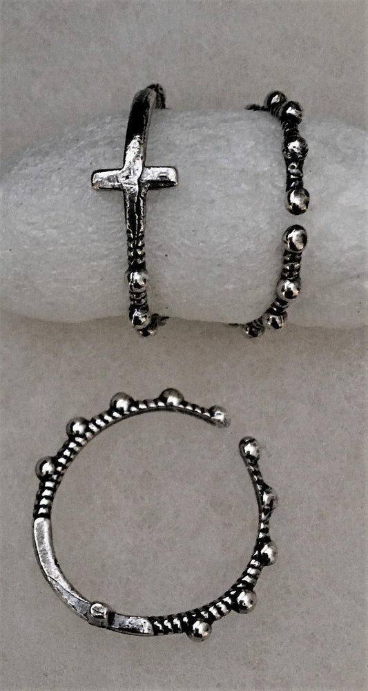 1574 RING - Cross Finger Rosary