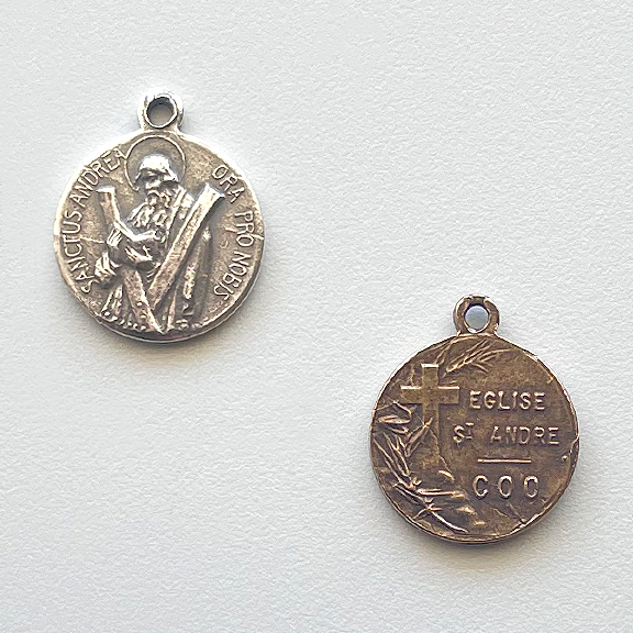 1591 - MEDAL, St. Andrew,  Small, 5/8"
