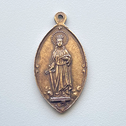 1594 MEDAL, St Dymphna/St. Dymphna, Pray for us, 1-1/4"