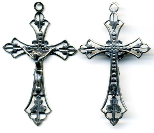 235 - Crucifix - Pretty Openwork - Two Sided -