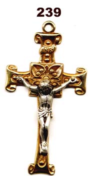 239 - Crucifix, Bronze/Silver Corpus