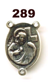289 - Center, Jesus with Cross, Oval