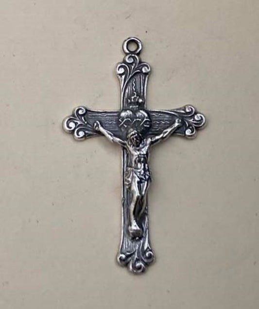 316 - Crucifix, Sacred Heart/Scroll
