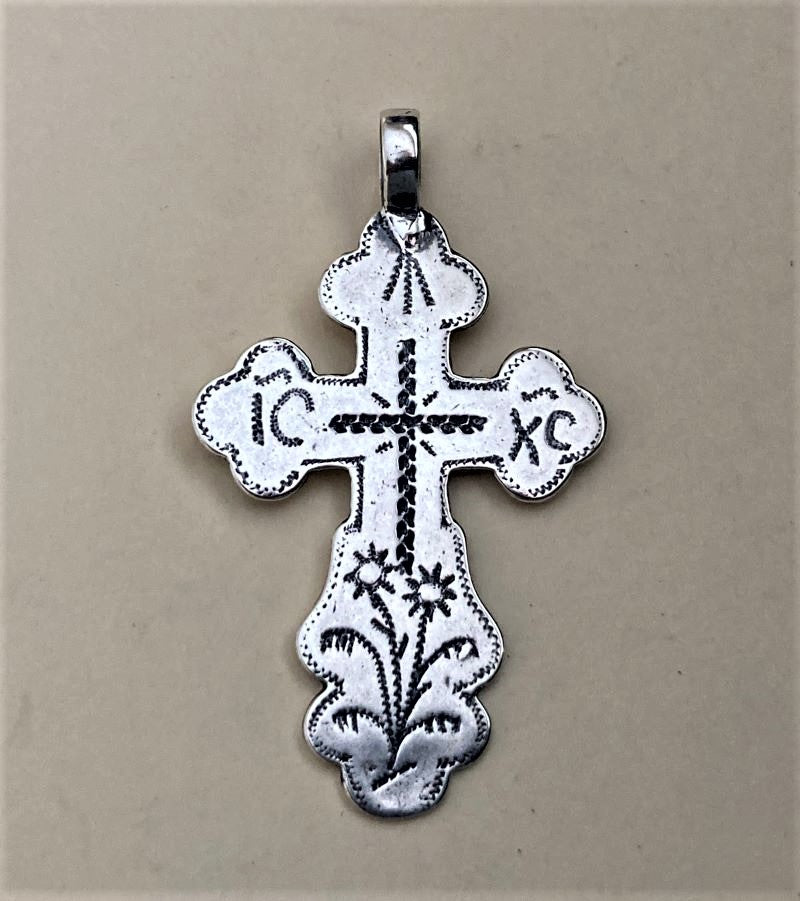 429 - Cross, Etched, Russia 18C