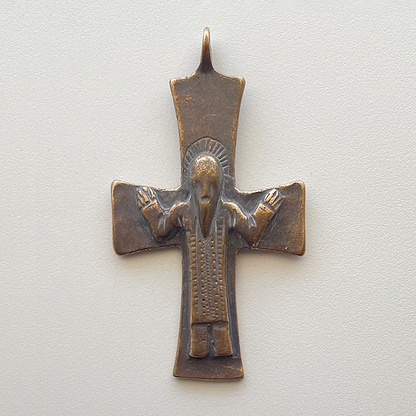 497 - Benediction Crucifix, Byzantine, 7C Antiquity. 2 1/2"
