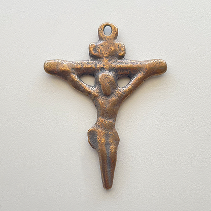 498 - Crucifix, Worn, Antiquity - 2 1/4"