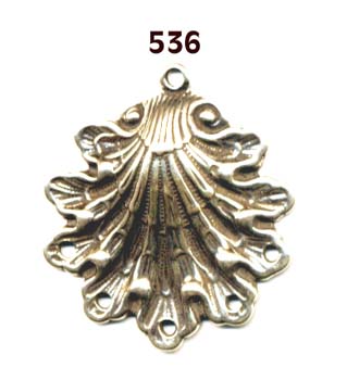 536 - Pendant, Shell, 5 Hole