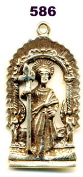 586 - Medal, San Isidro Labrador, 19c