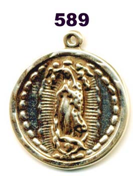 589 - Medal, Guadalupe w/Angels