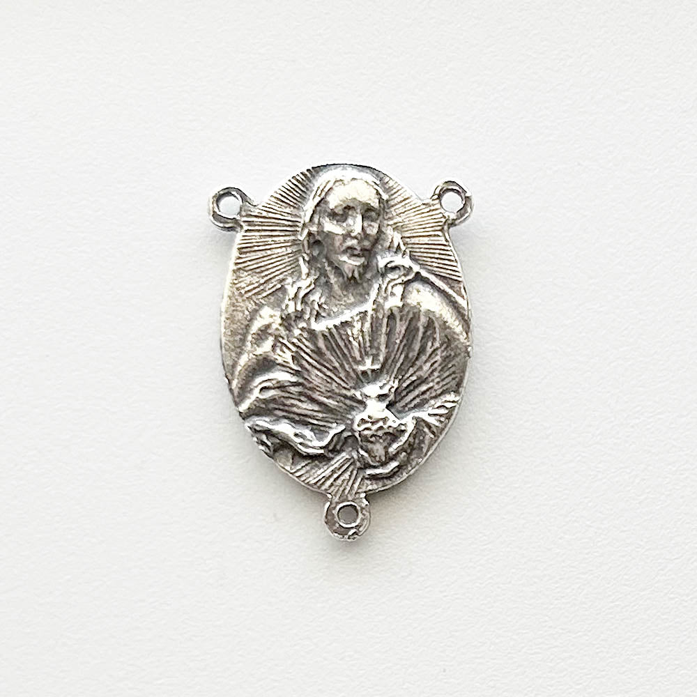 595 - Center, Large Sacred Heart/Mary, Oval