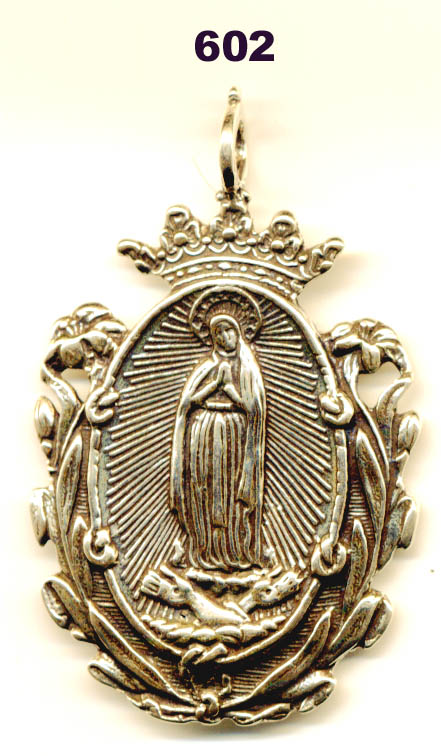 602 - Medal, Guadalupe Crown and Lilies