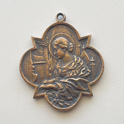 606 - Medal, St. Cecilia, Large. 1 1/2"