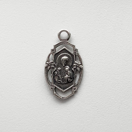 626 - Medal - St. Joseph w/flowers, openwork