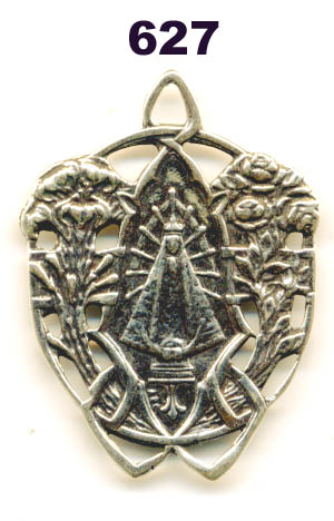627 – MEDAL, Our Lady of Lujan with flowers