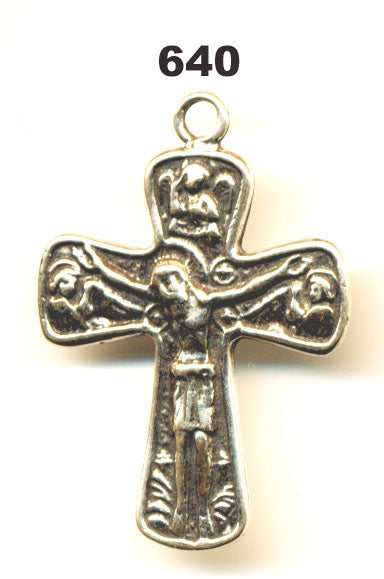 640 - Crucifix, Orthodox w/Saints