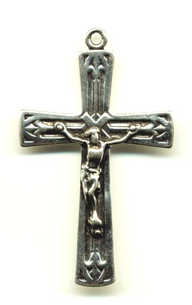 662 - Crucifix, Deco, Inscribed