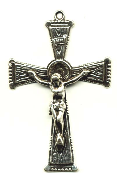680 - Crucifix, Flared and Beaded