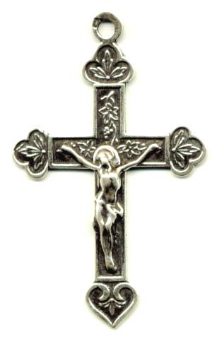 704 - Crucifix, Patterned w/Heart