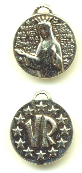 724 - Medal, Queen of Heaven with Stars