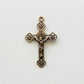 741 - Crucifix, Engraved, Delicate Flowers, France