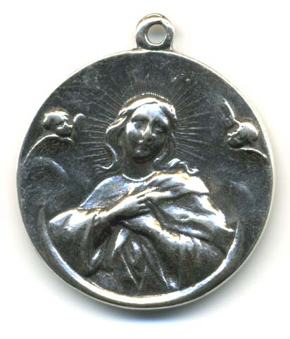 805 - Medal - Carmalite, Mary w/Angels