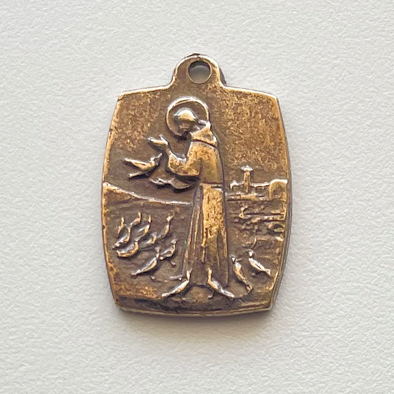 846 - Medal, St. Francis w/birds - 3/4"