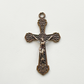 853 - Crucifix, Thistle Flowers, Inscribed