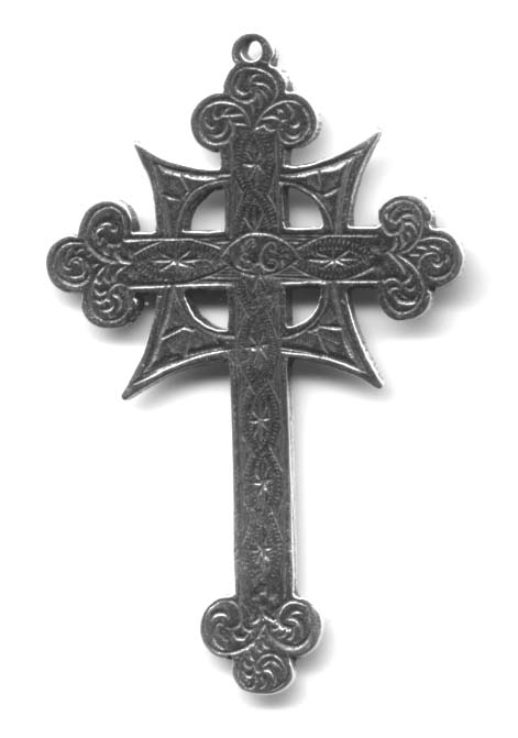 874 - Cross, Etched Celtic 19C